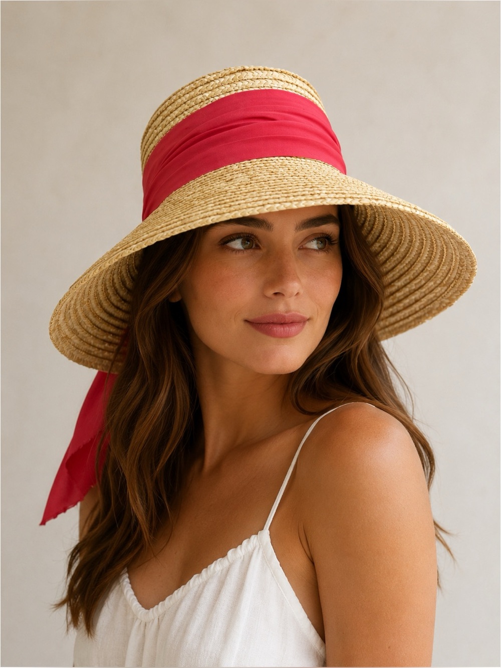 Eugenia Kim Straw Hat Beach Sun Sunhat Ribbon Tie Adjustable